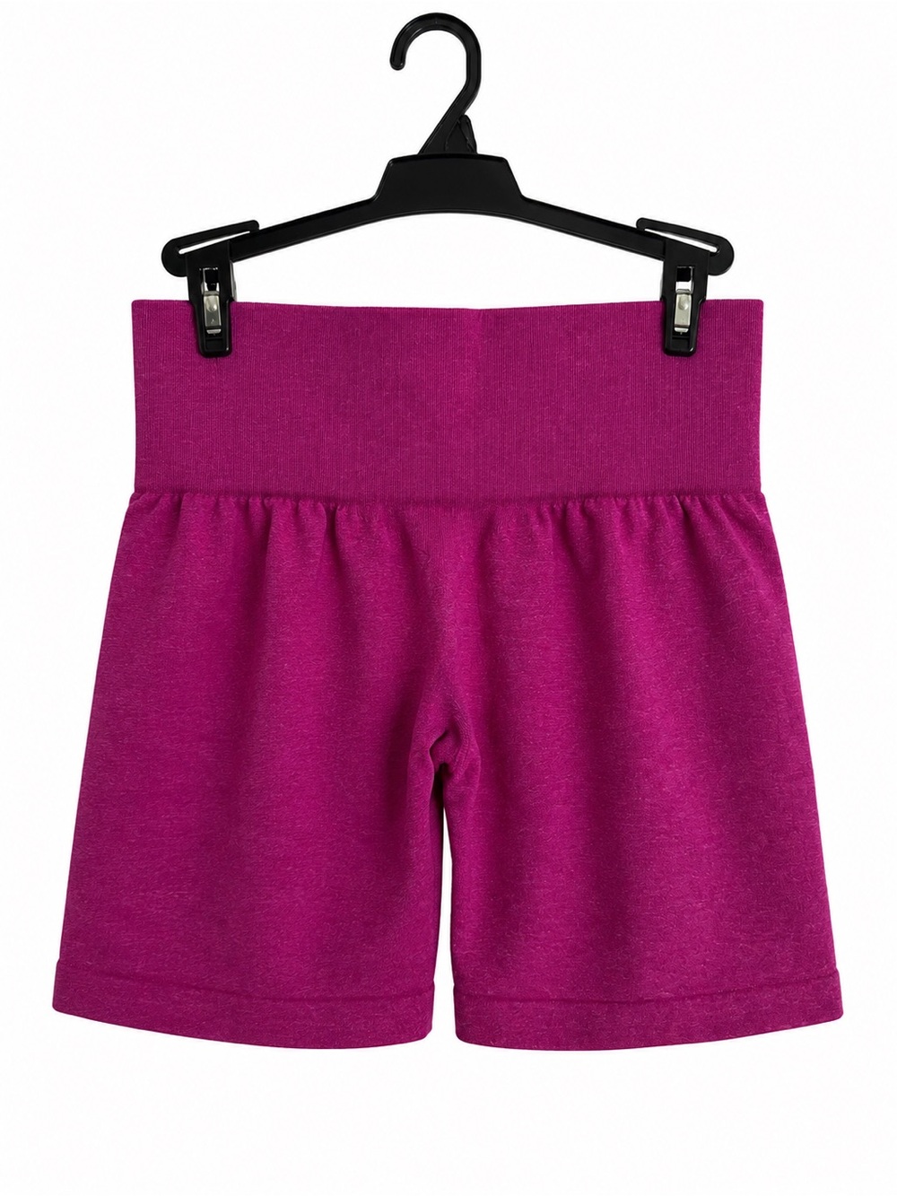 Amazon Magenta High-Waist Knit Bike Shorts
